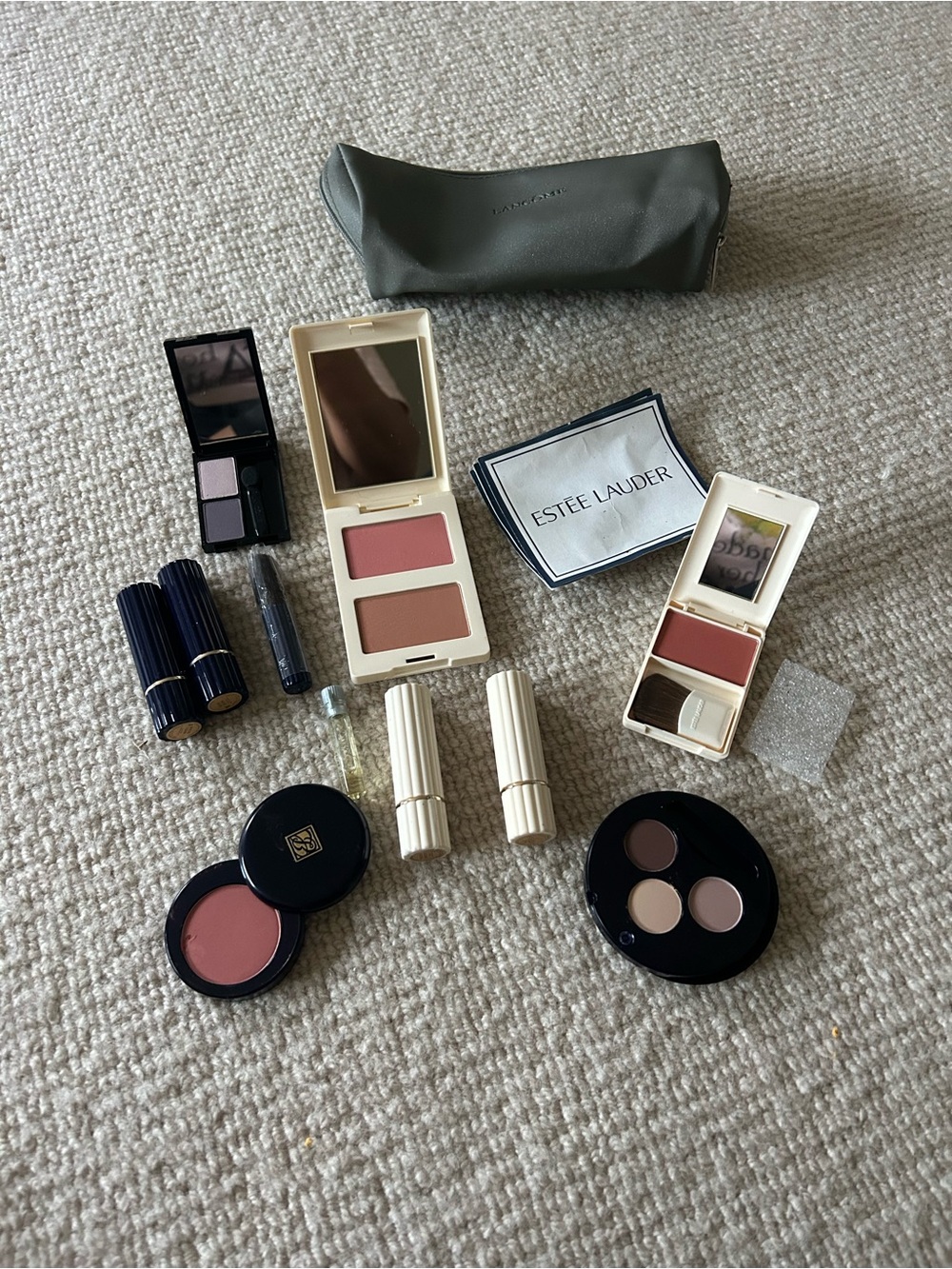 Vintage Estee Lauder Pink Blush & Cheek Duo - Travel Makeup Set